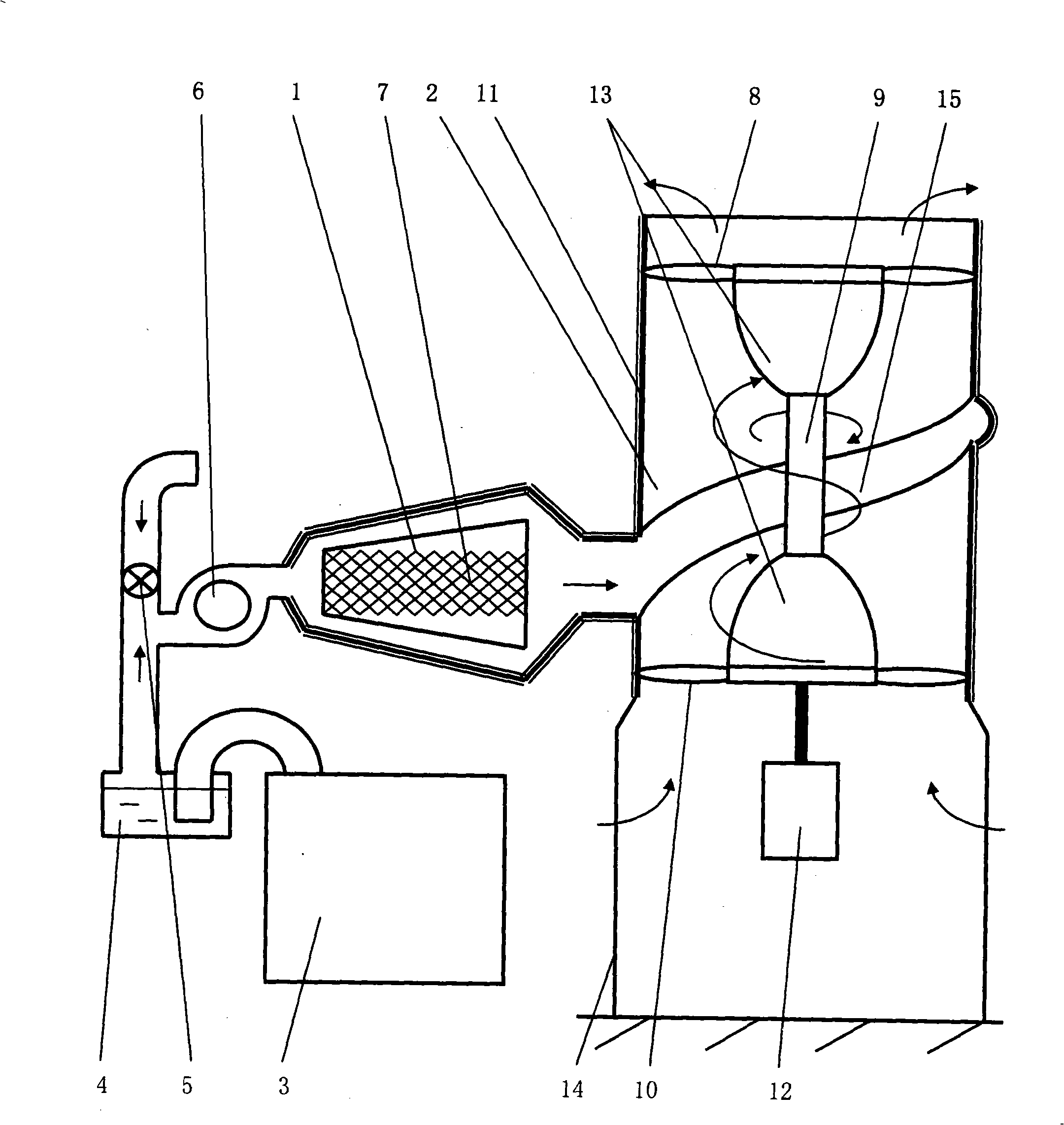 Yao type I low-grade gas externally heating type turbine engine