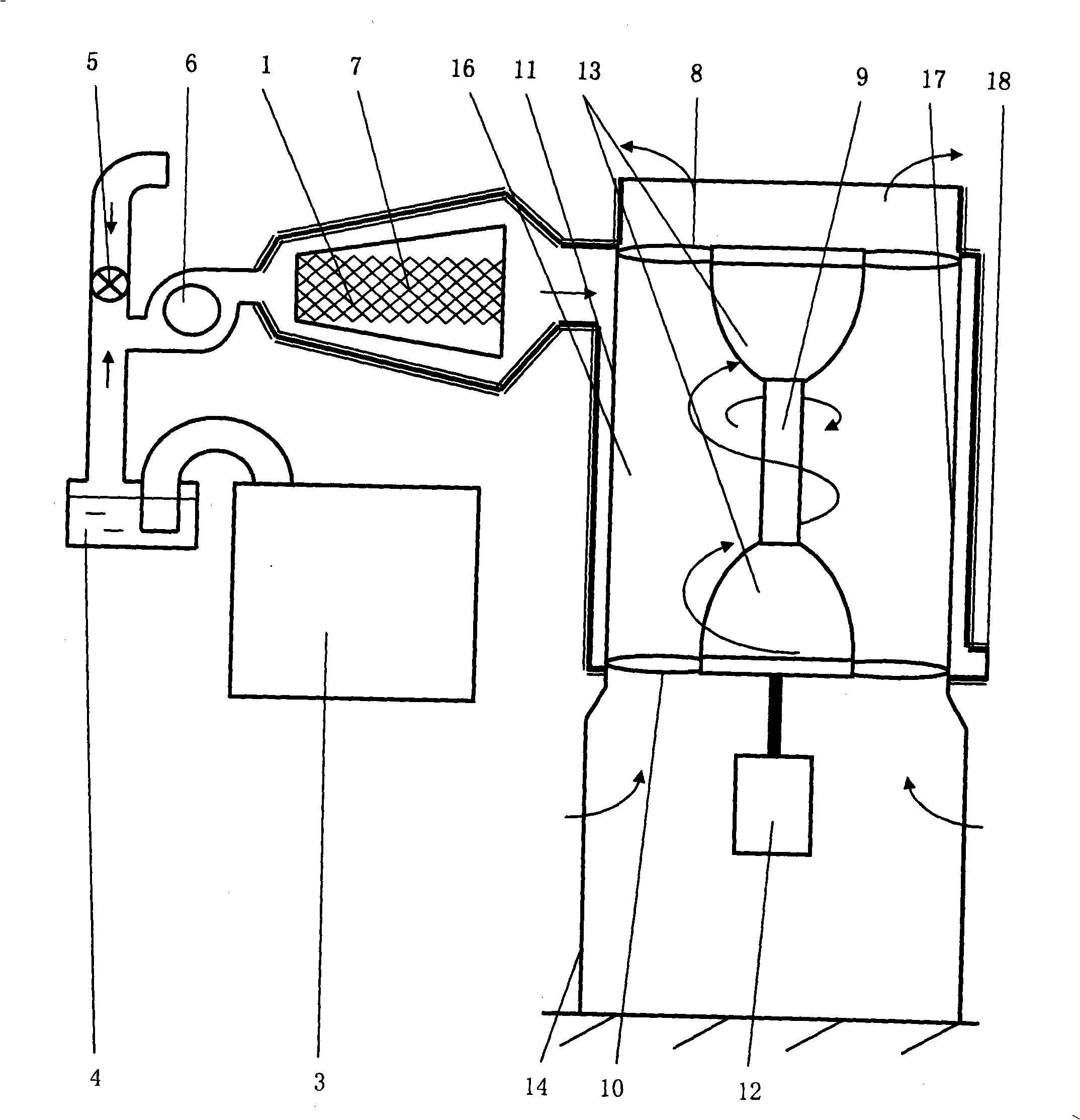 Yao type I low-grade gas externally heating type turbine engine