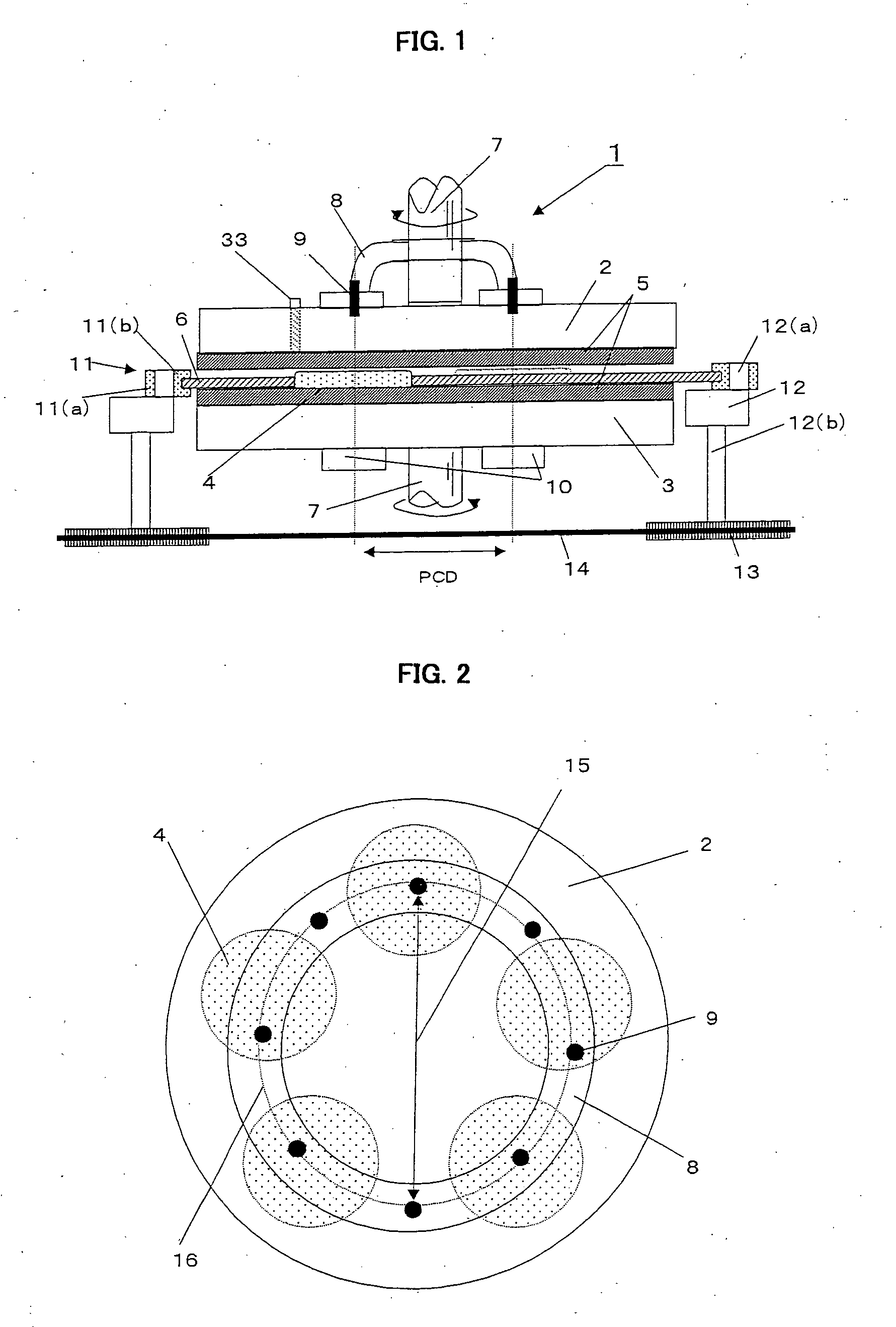 Double side polishing device for wafer and double side polishing method