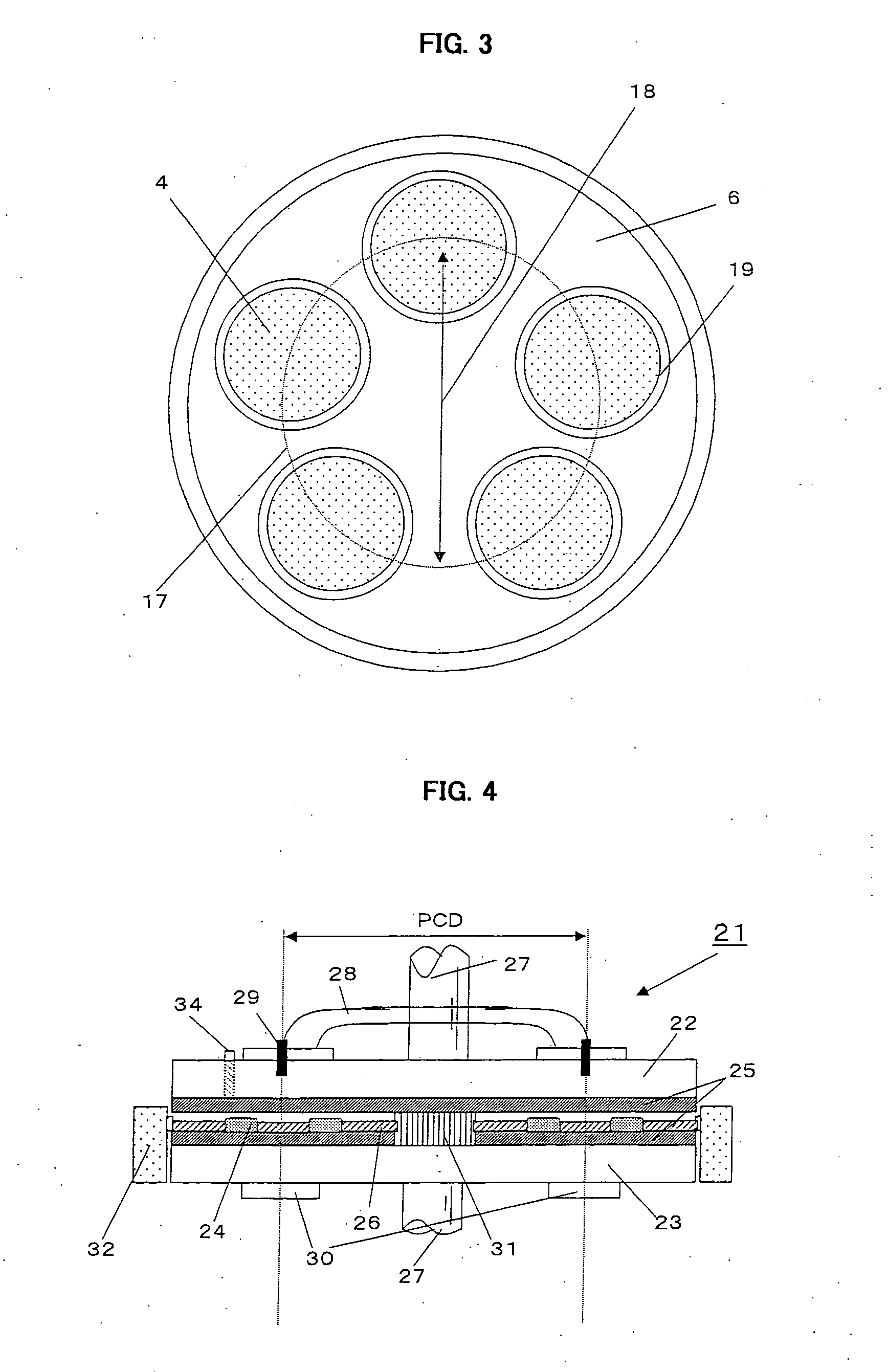 Double side polishing device for wafer and double side polishing method