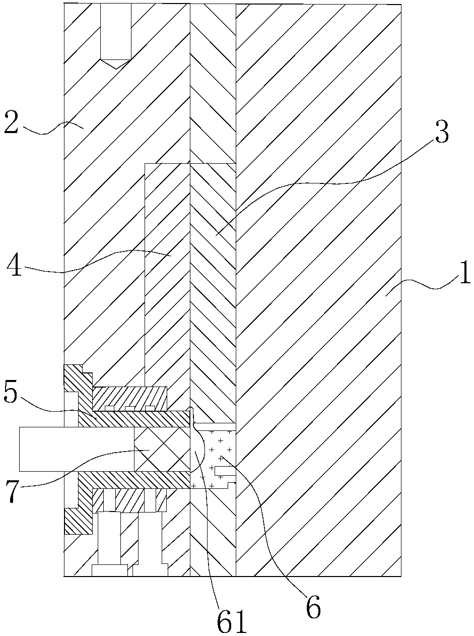 Pressure casting mould and pressure casting device