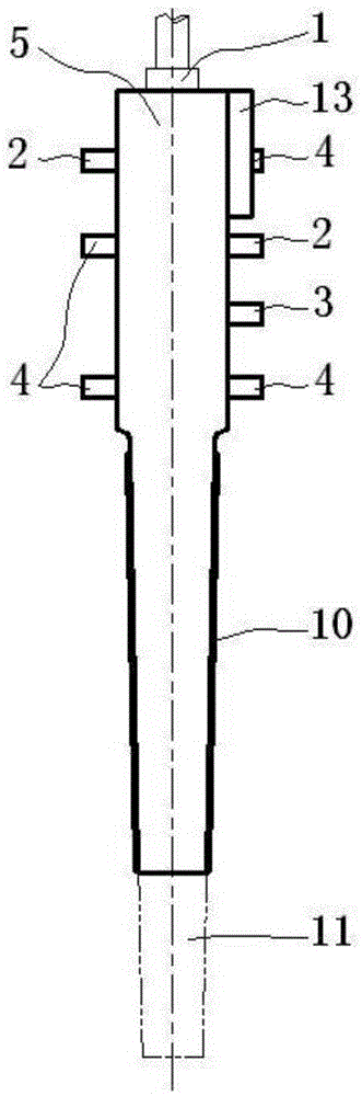 Narrow gap/ultra-narrow gap gas shielded welding automatic welding torch and manufacturing method thereof