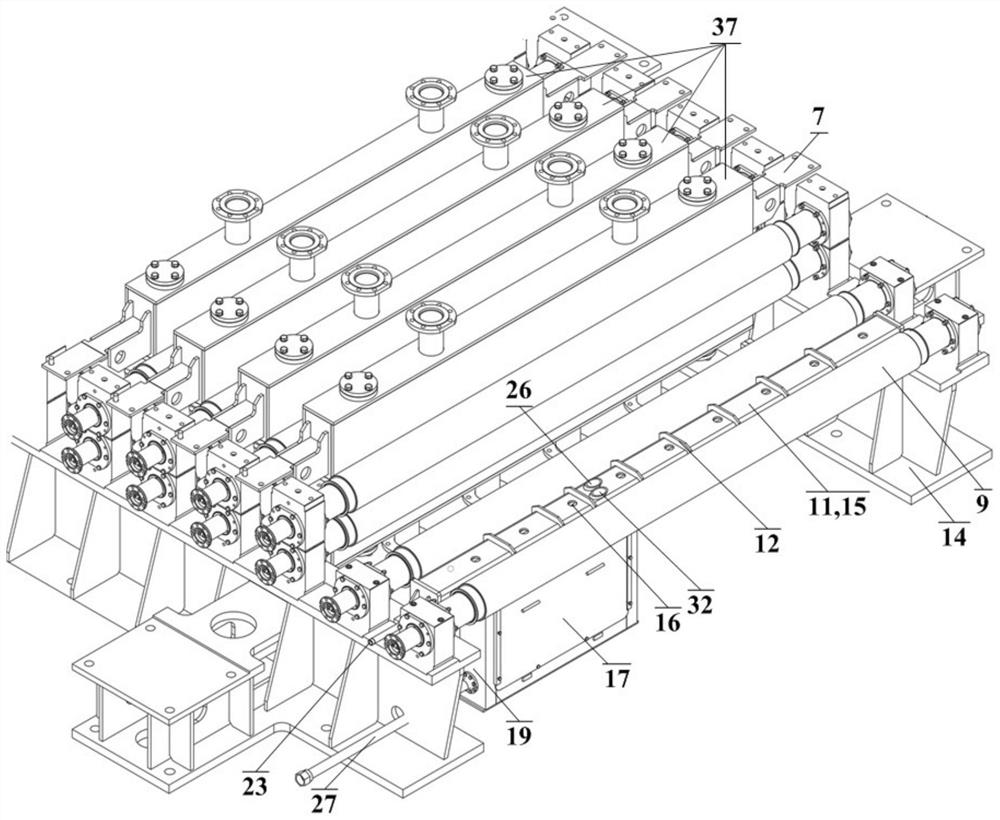 Metal plate strip temperature measuring device for roller type quenching machine and temperature control method