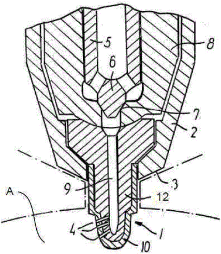 Injection valve for 4 stroke engine