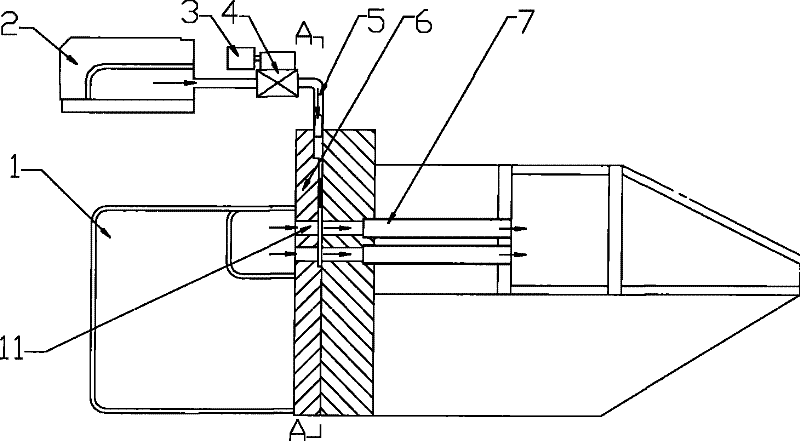 Dilution water ring addition device of head box