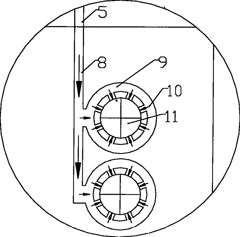 Dilution water ring addition device of head box