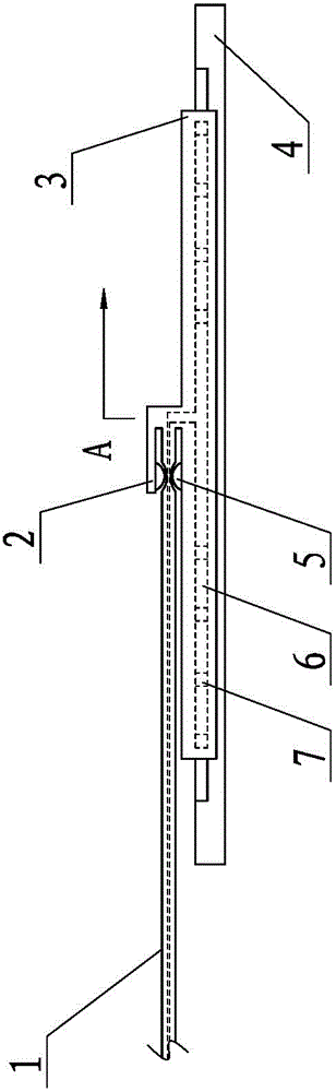 Transparent vehicle wiper with swinging spraying device