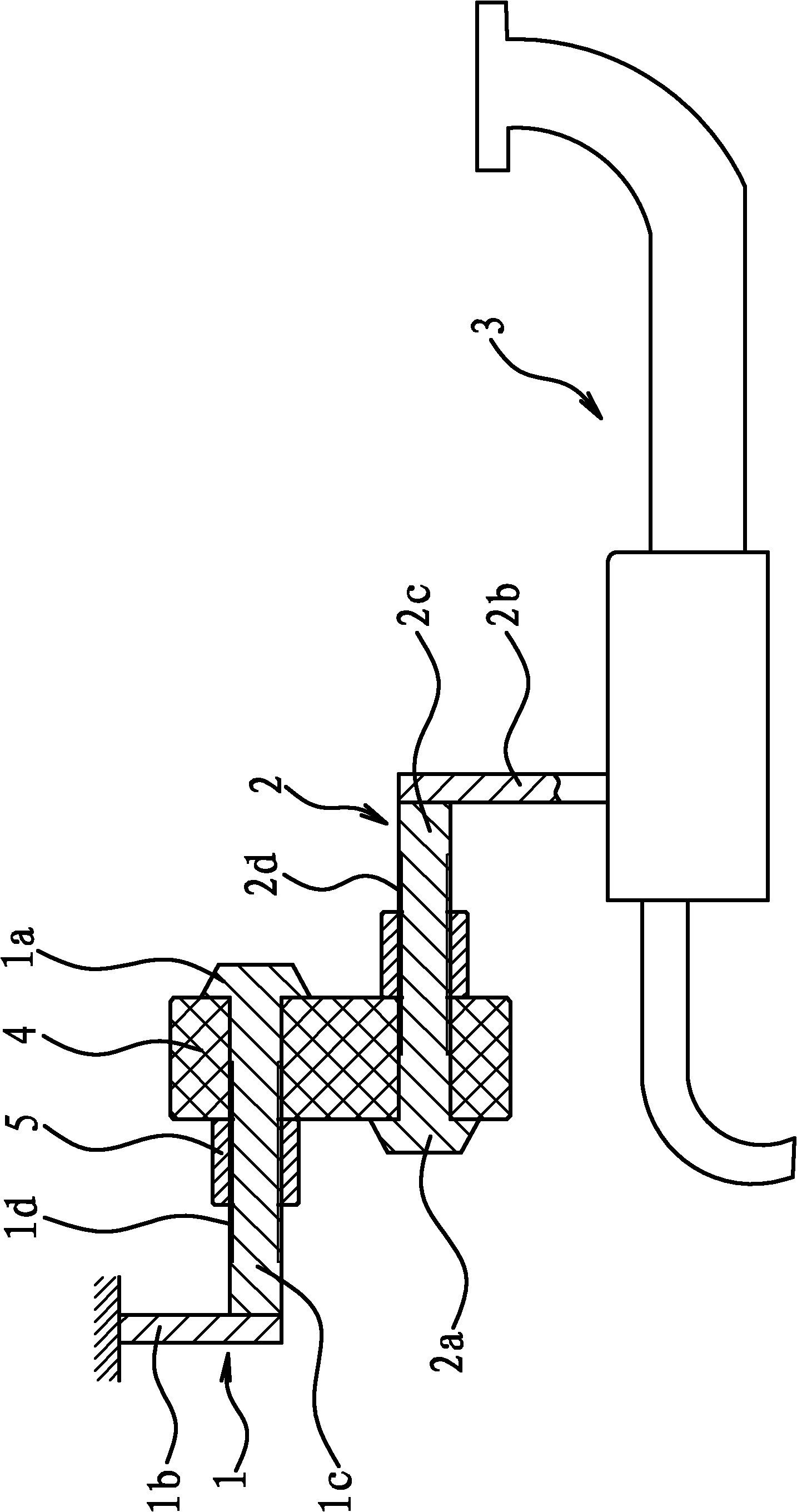 Hanging device of automobile exhaust pipe