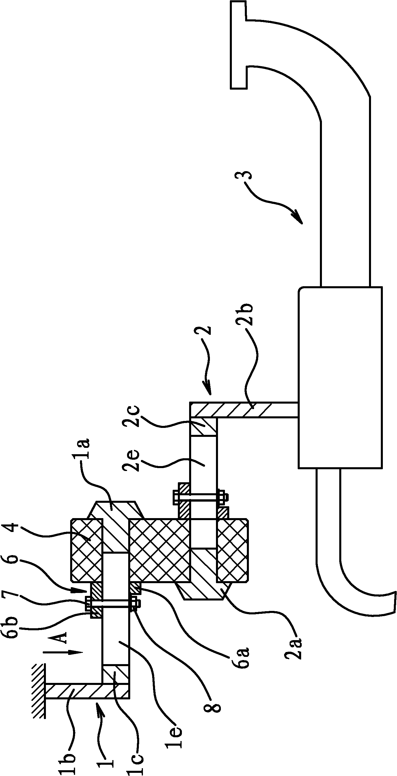 Hanging device of automobile exhaust pipe