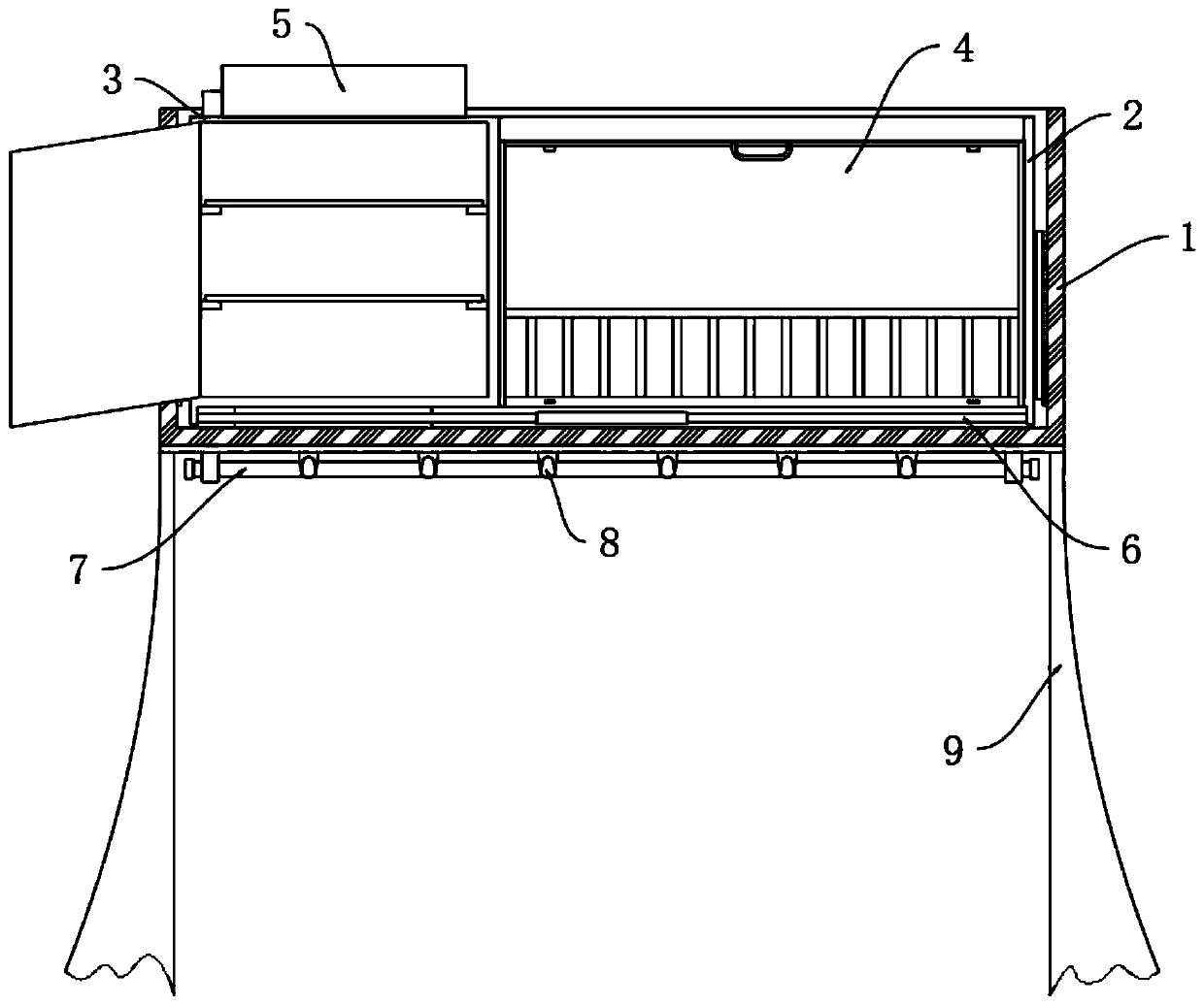 Wash supply storage rack for shower