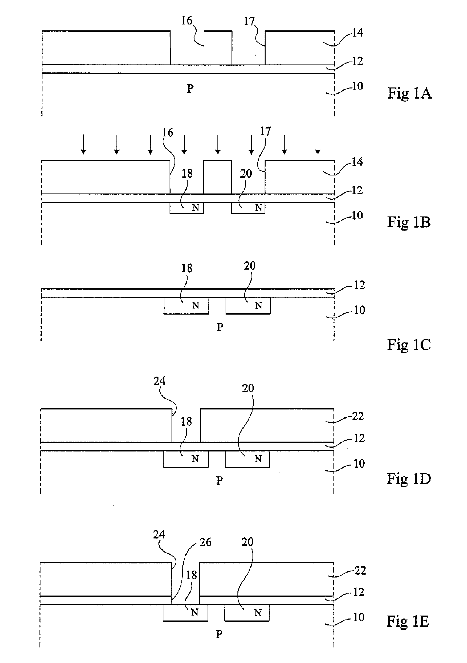 Method for manufacturing an eeprom cell