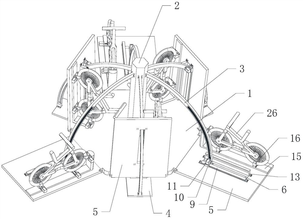 Shared bicycle parking device