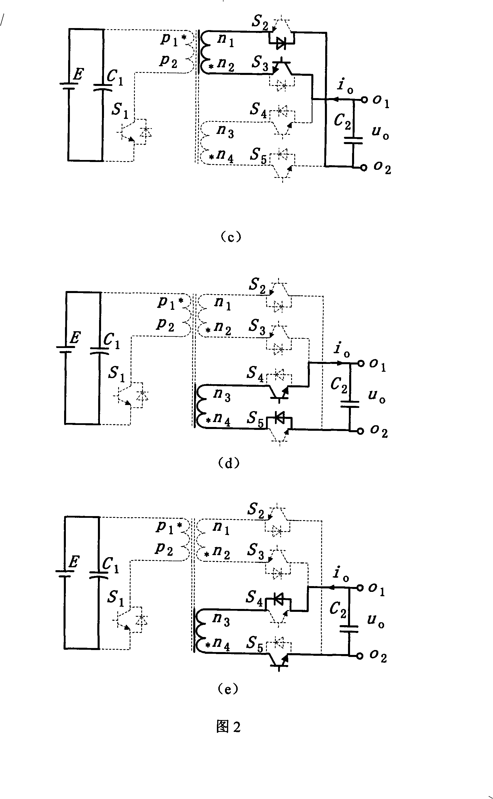 Inverse-excitation type single-stage inverter for interconnected photovoltaic power generation system