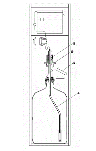 Manual water bottle connecting device of underneath type water dispenser and underneath type water dispenser