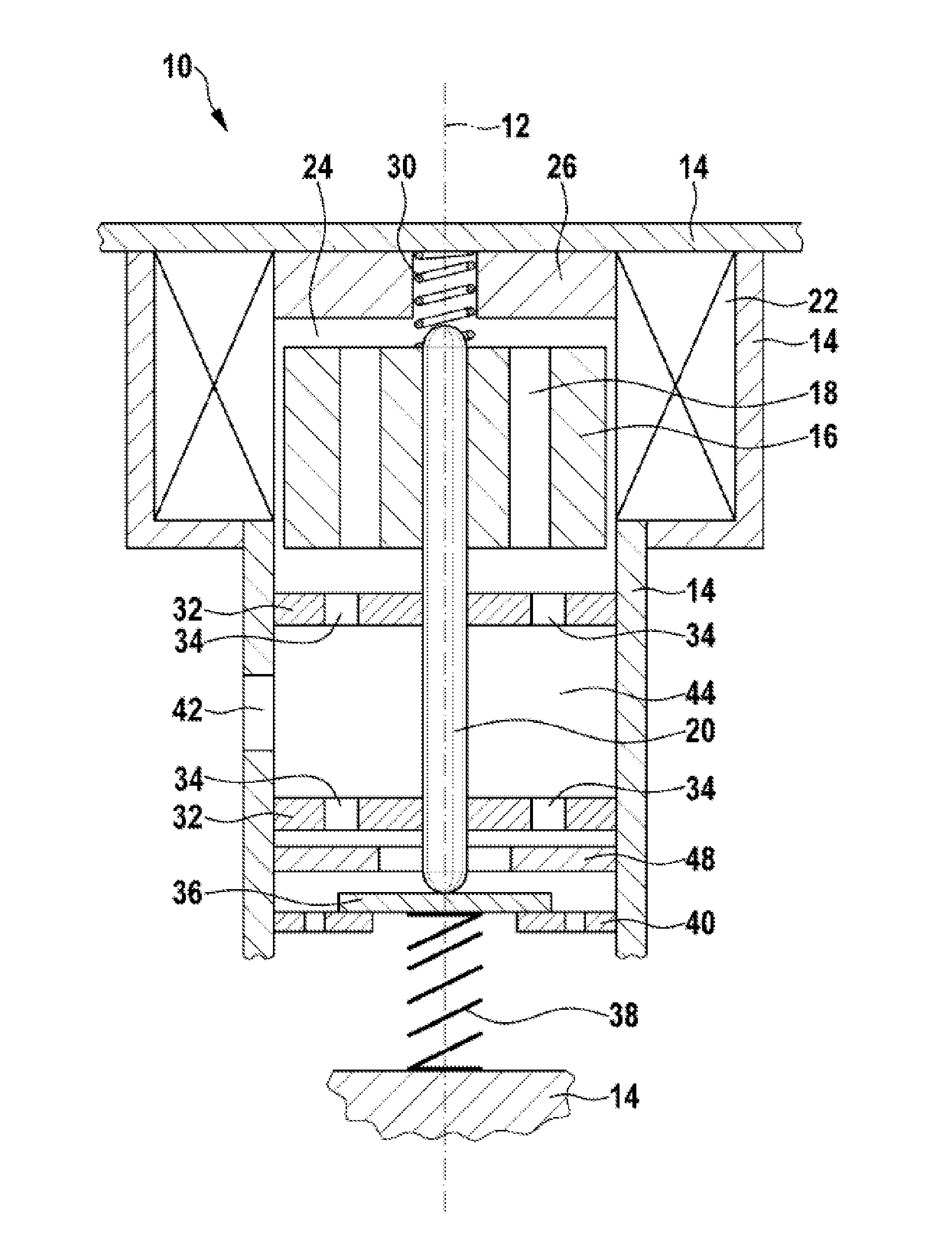 Valve Device having a Movement Element which is Cylindrical at least in Sections