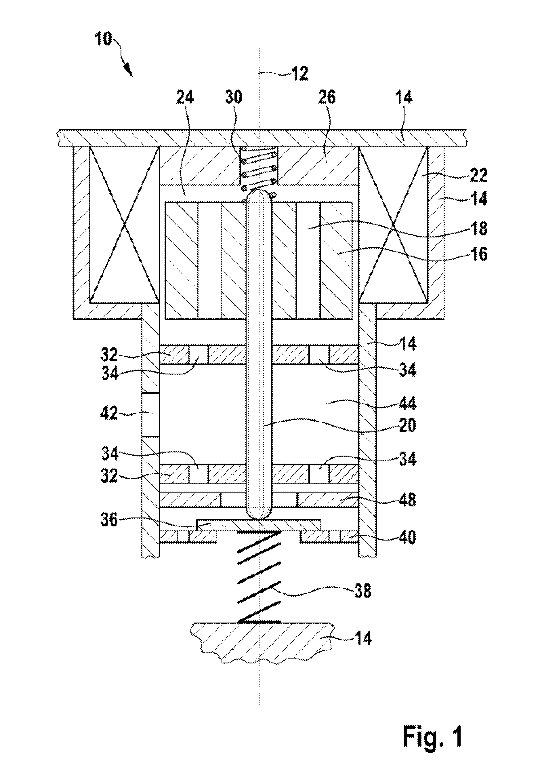 Valve Device having a Movement Element which is Cylindrical at least in Sections