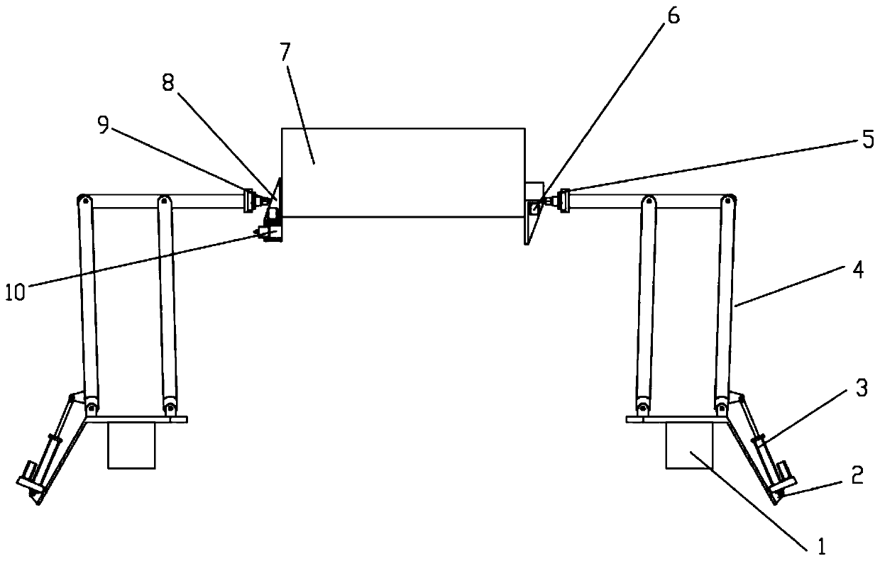 Rapid measuring device for train body length of D-series high-speed train and measuring method thereof