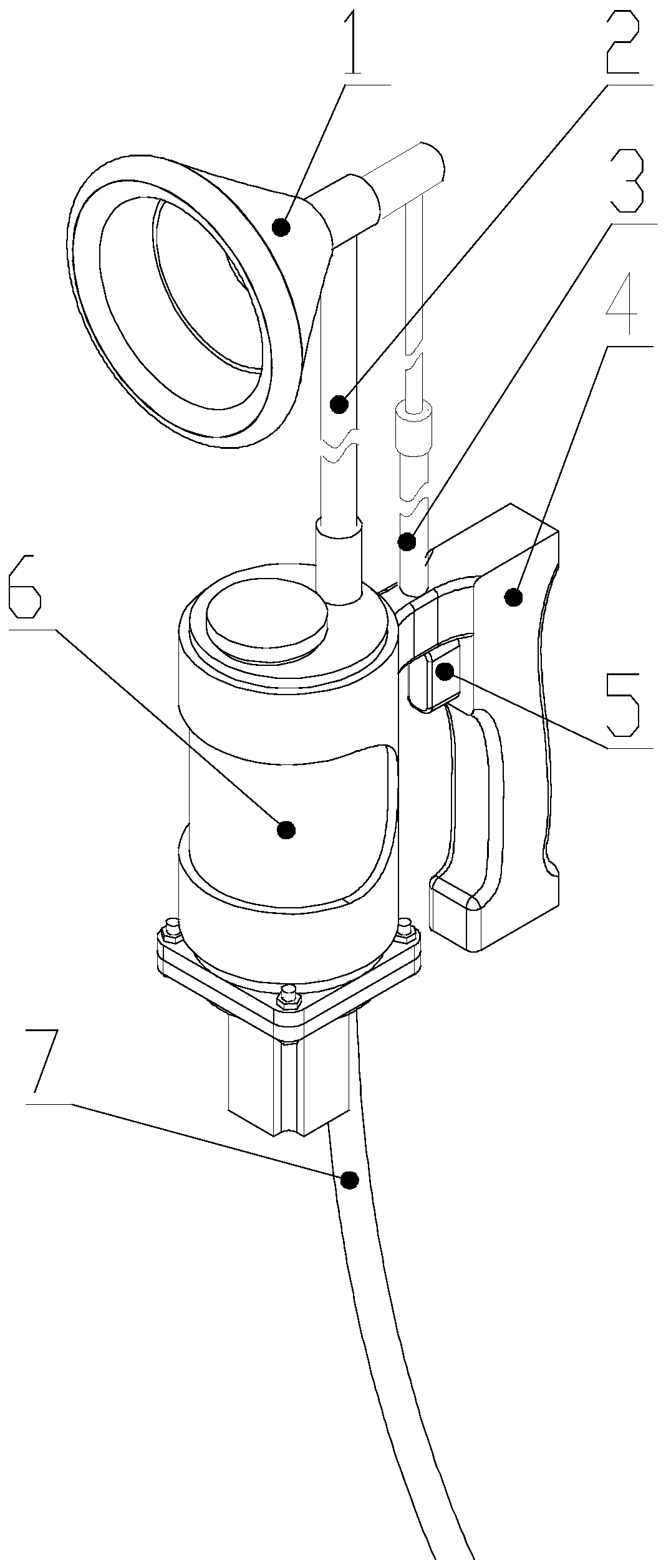Fixed-quantity type pollen-spraying fruit tree pollination device