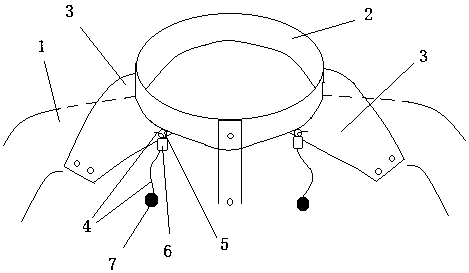 Jacket-cap connecting structure of clothing with cap