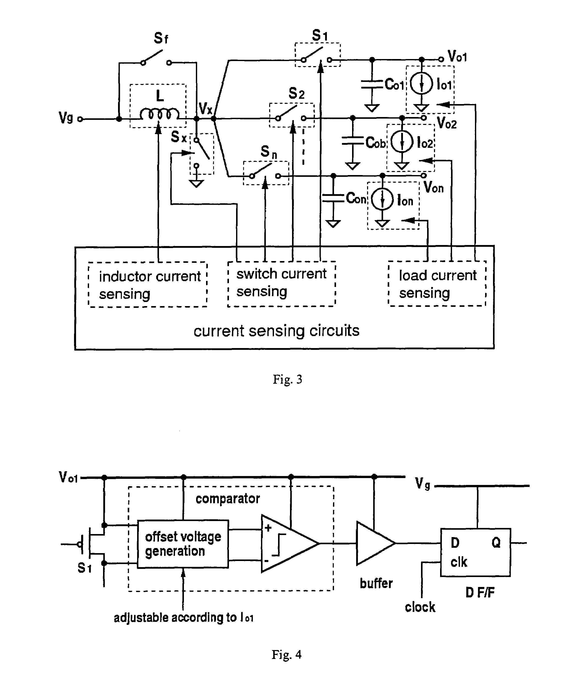 Single-inductor multiple-output switching converters in PCCM with freewheel switching