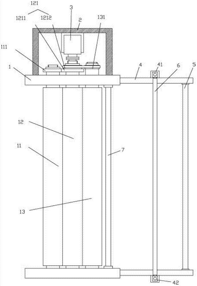 Transmission device for folding machine