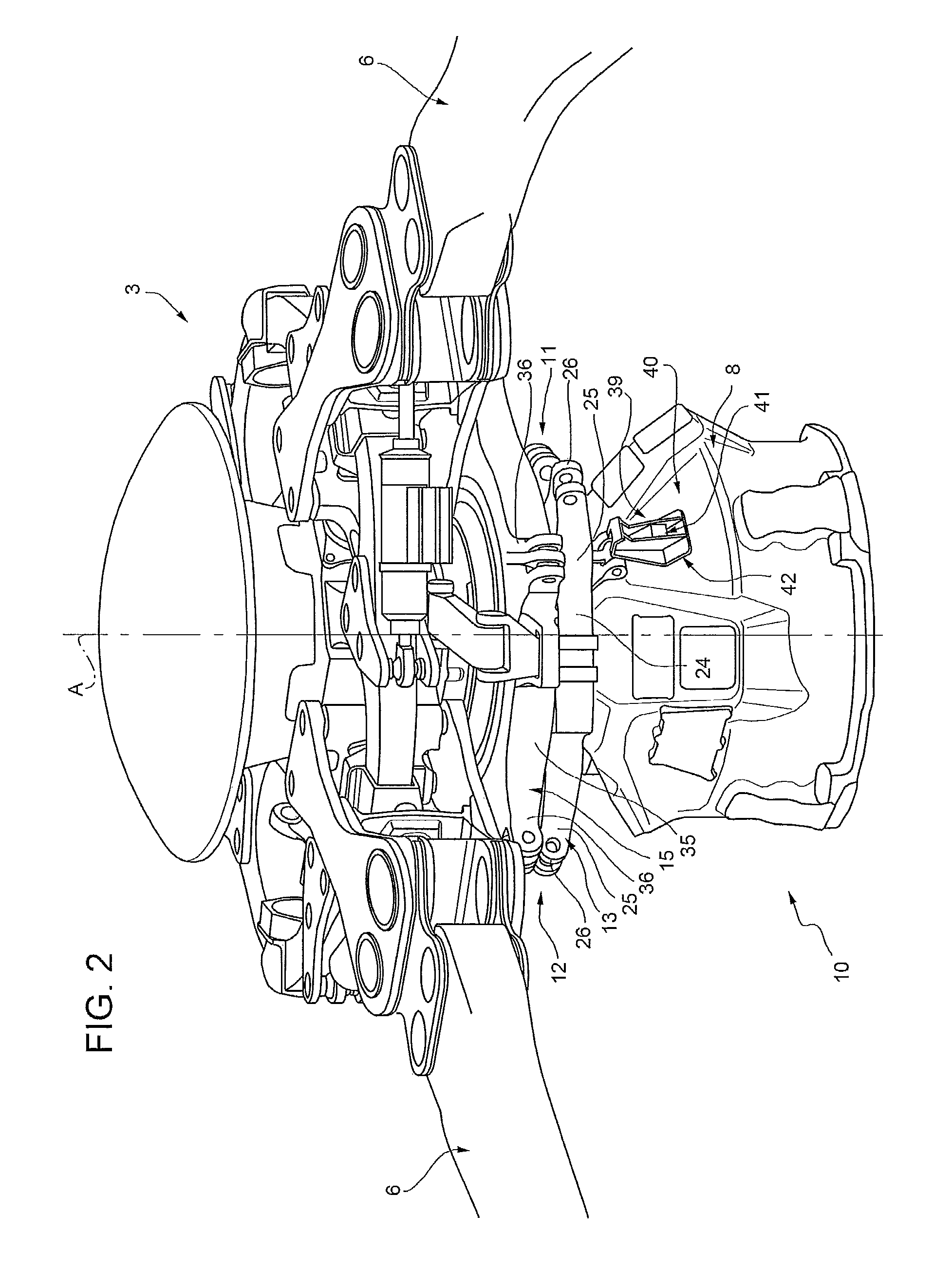 Rotor assembly for an aircraft capable of hovering and equipped with an improved constraint assembly
