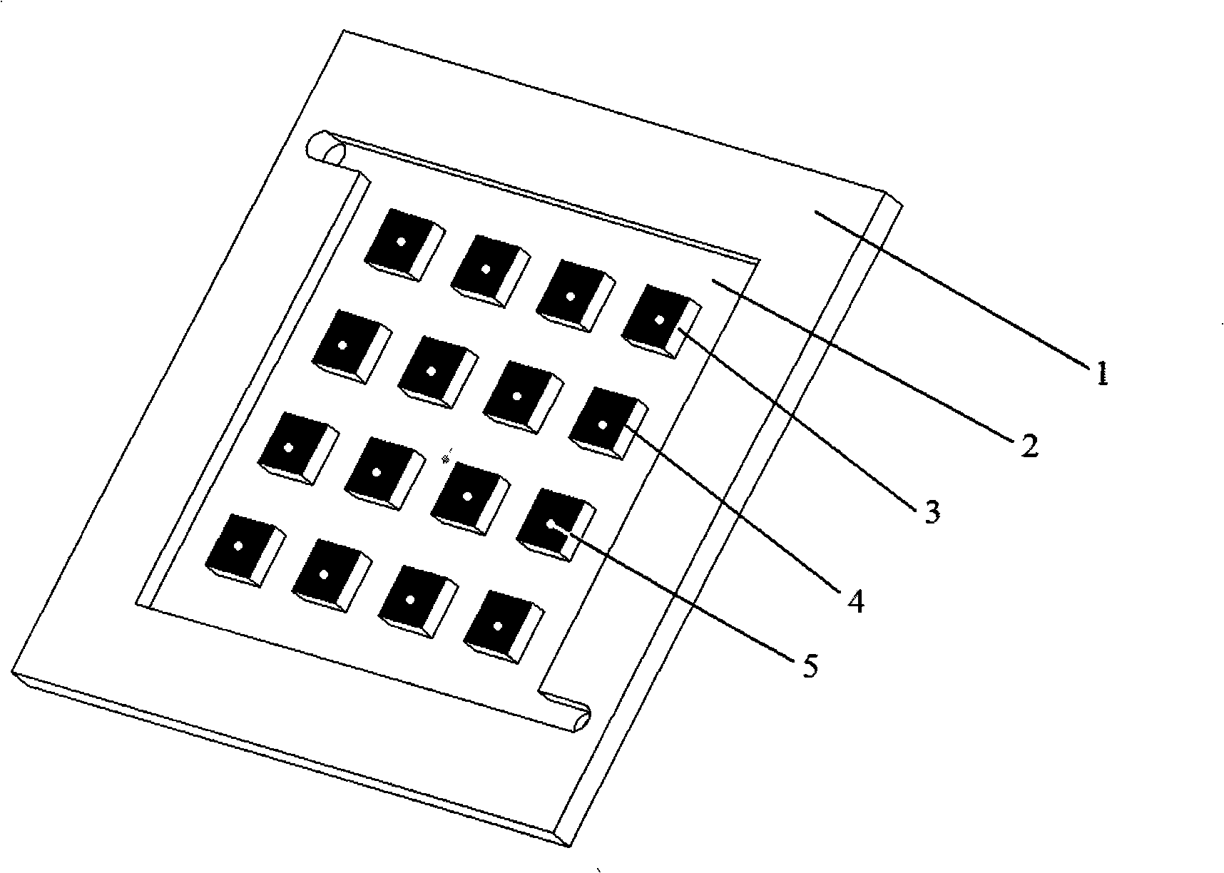 Flow field plate for measuring fuel battery local current density