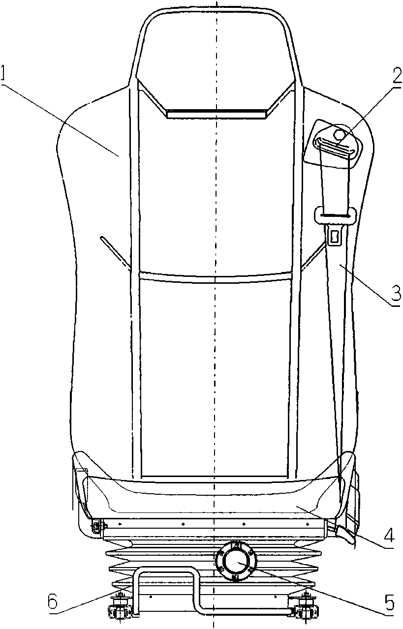 Mechanical shock-absorption type driver seat assembly