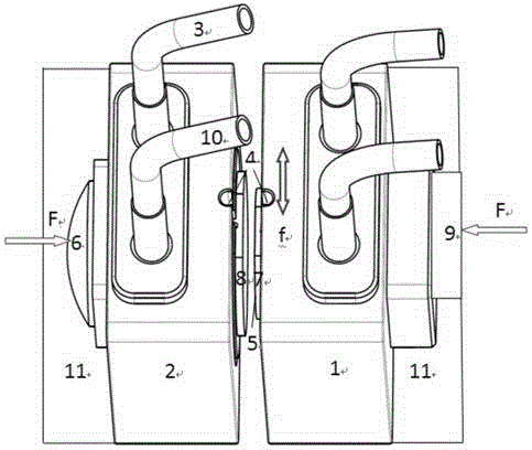 Material plane contact friction performance test device