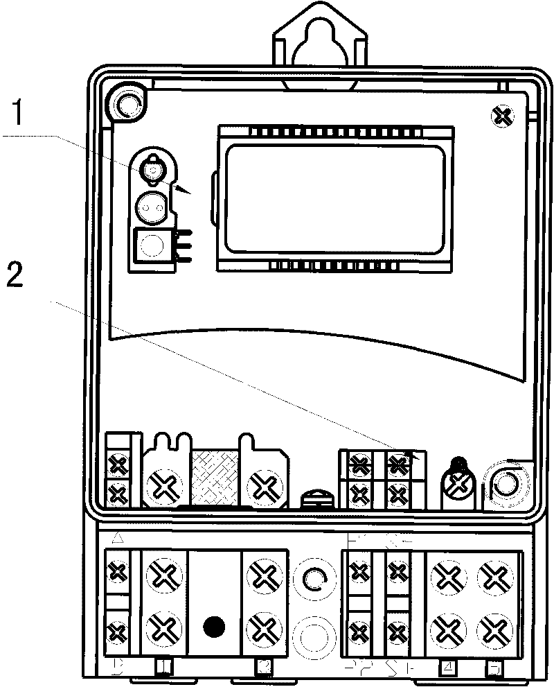 Minitype single-phase electronic multi-rate electric energy meter