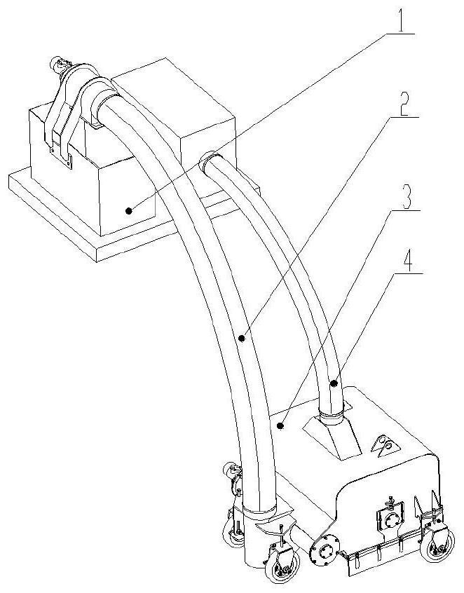 Cleaning device for flexible mechanical conveying