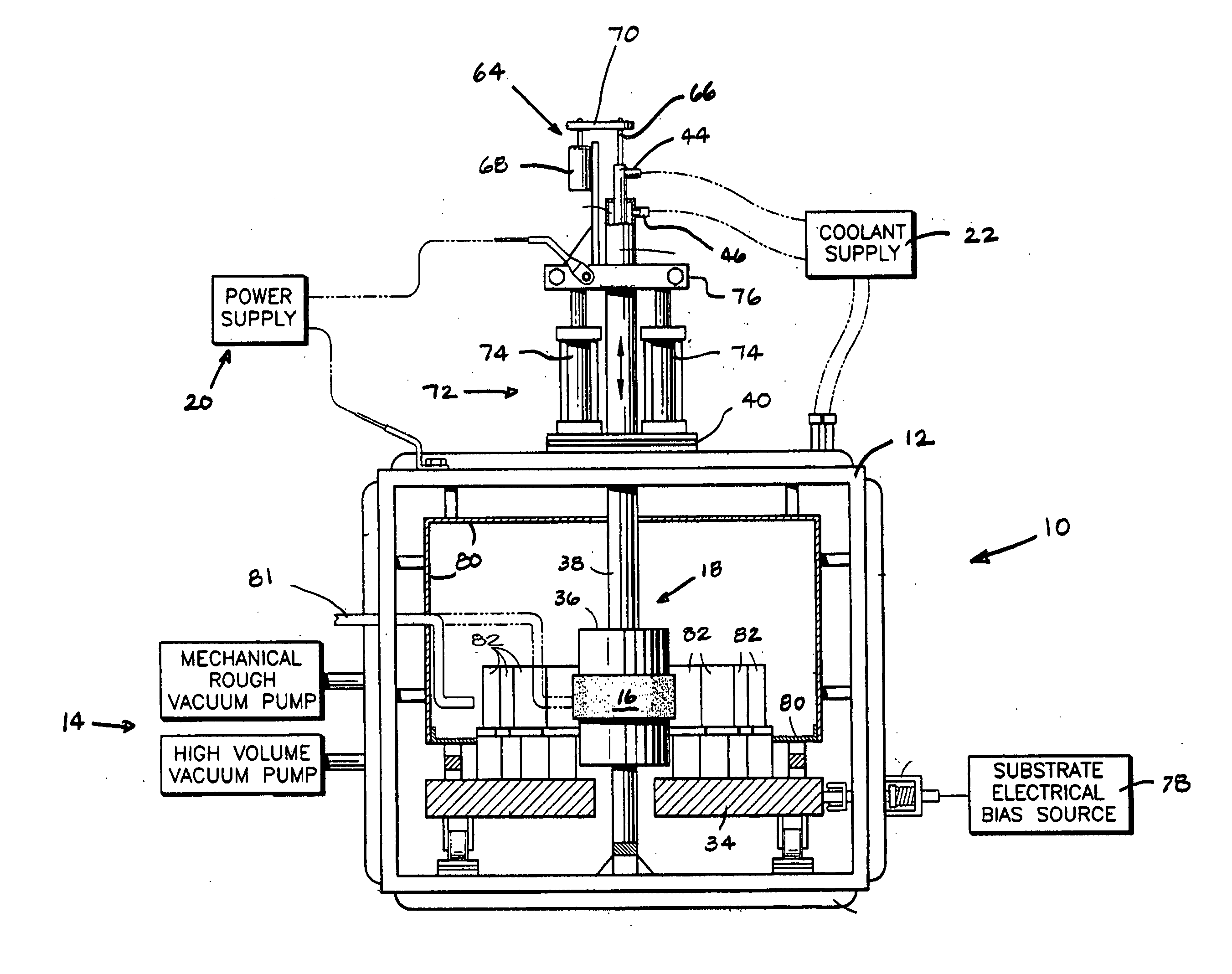 Method and apparatus for cathodic arc deposition of materials on a substrate