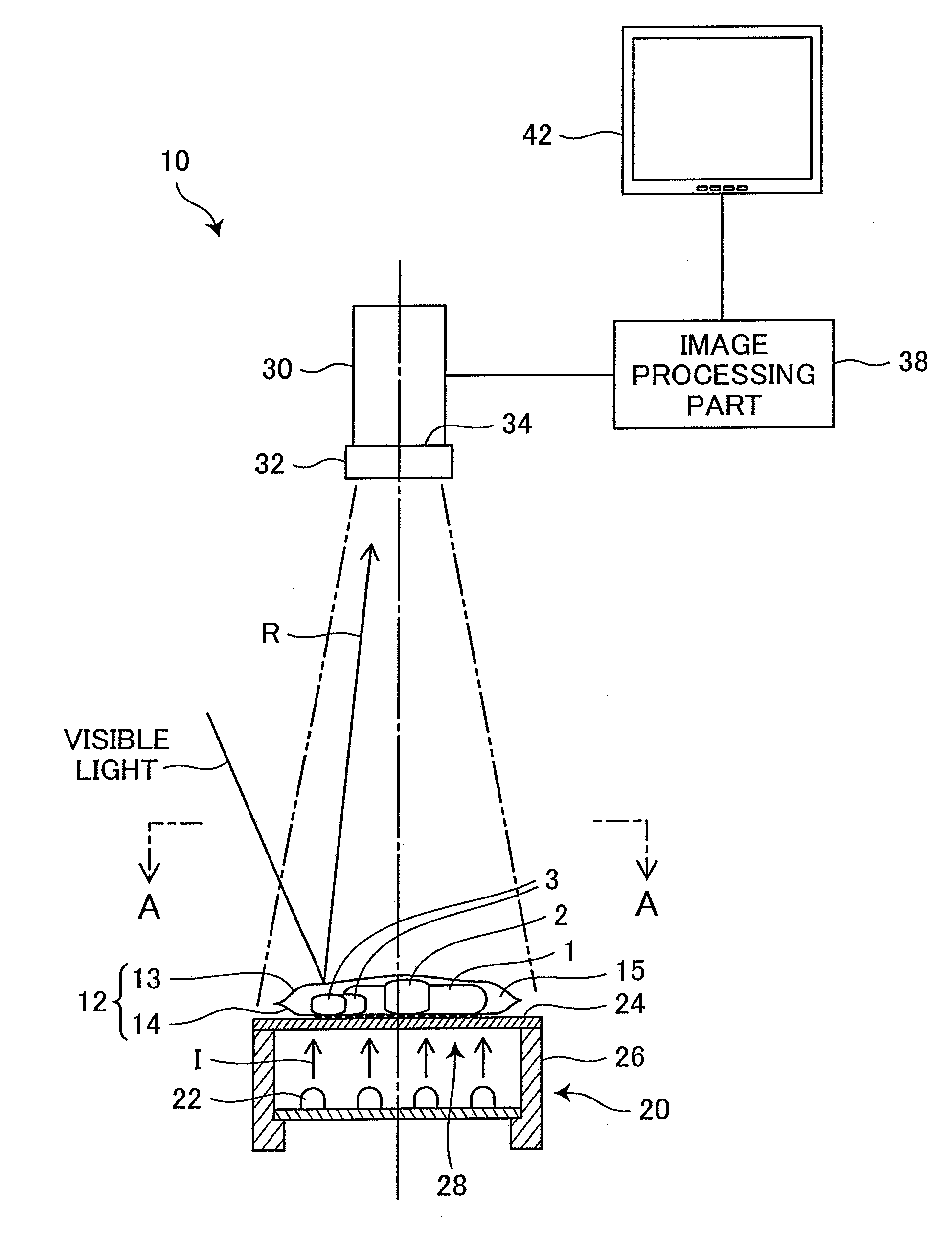 Device for counting the number of medicines in medicine packaging envelope
