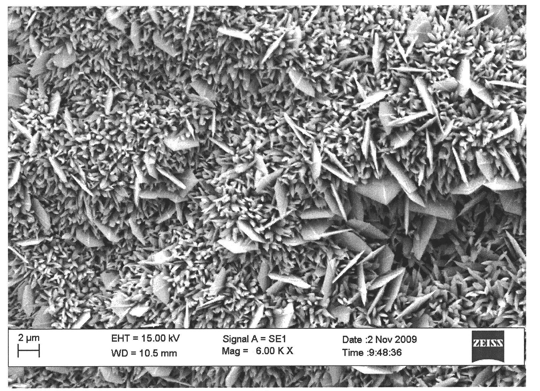 Chemical method for in situ synthesis of platy silver sulphide nano crystal photoelectric film at low temperature