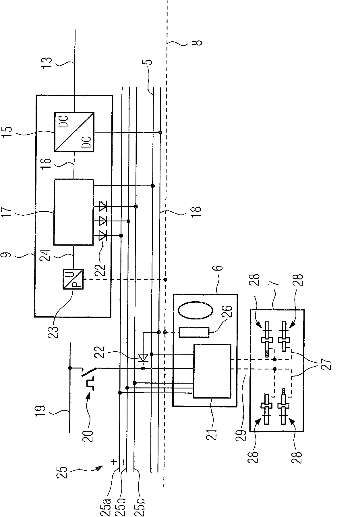 Electropneumatic towing module for rail vehicles