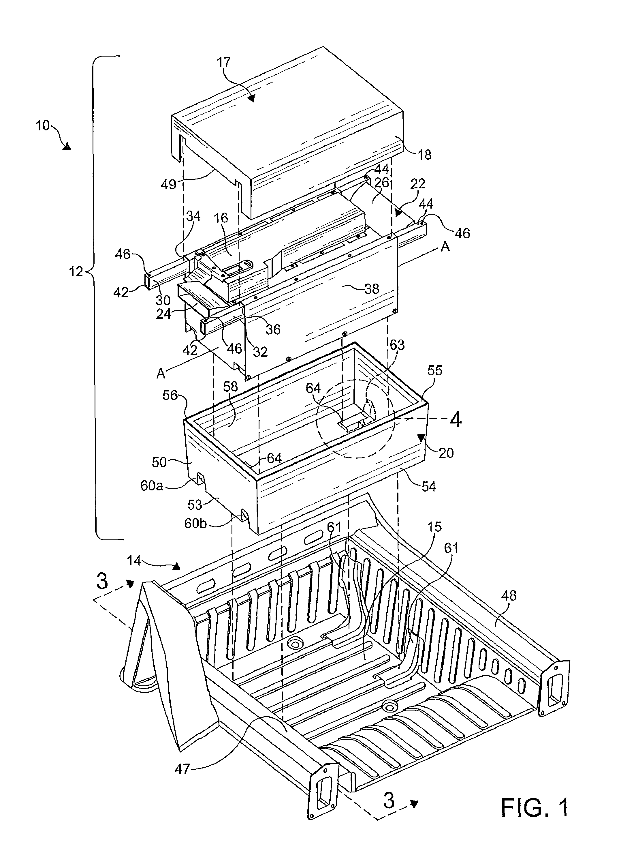 Mounting arrangement for a battery pack