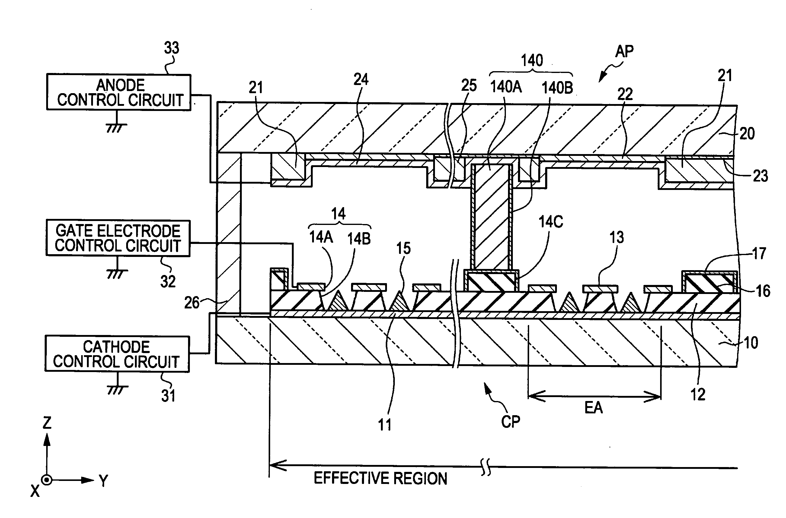 Flat-panel type display and spacer
