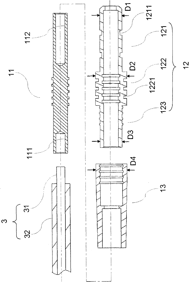 Waterproof connector structure