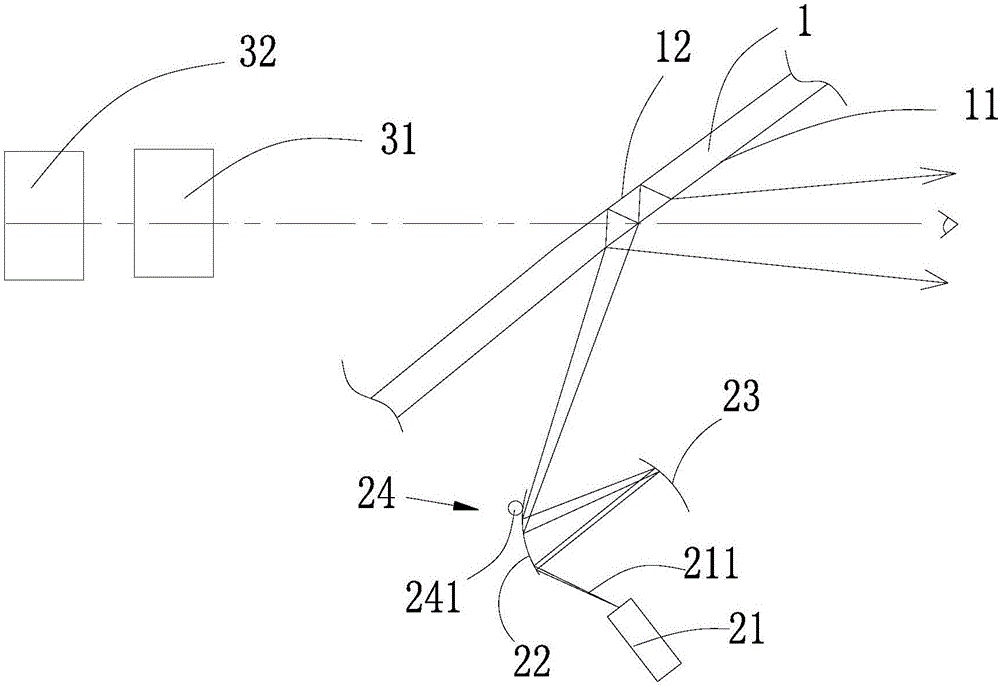 Embedded head-up display device