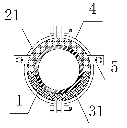 Steel pressing rod with restorable prestress restrained by clamping hoop type circular tube
