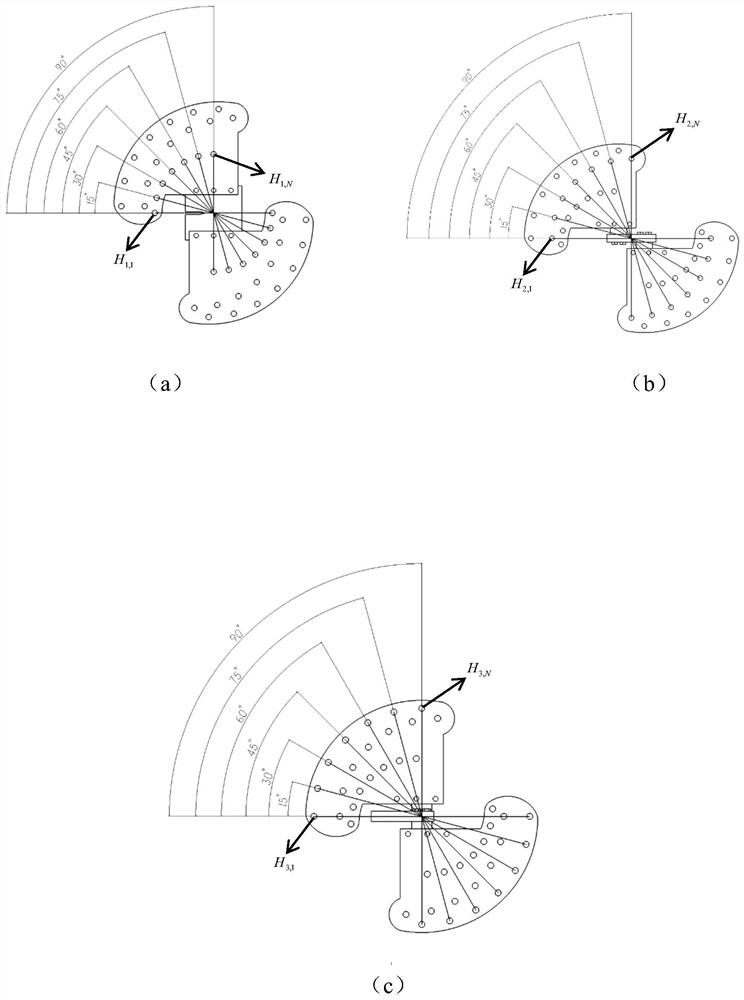 A test device for realizing multiple composite crack propagation and using method