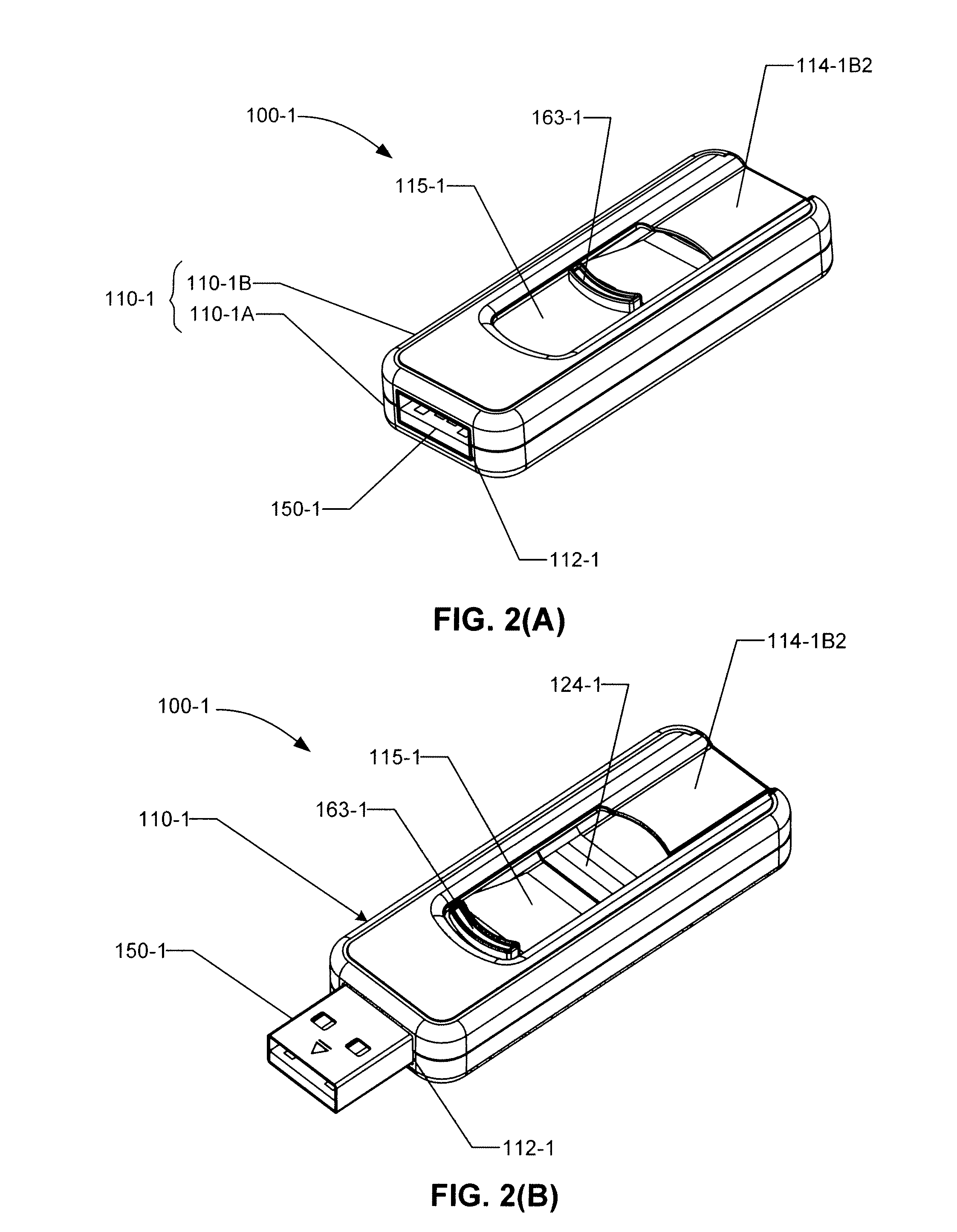 Press/Push USB Flash Drive With Deploying And Retracting Functionalities With Elasticity Material And Fingerprint Verification Capability
