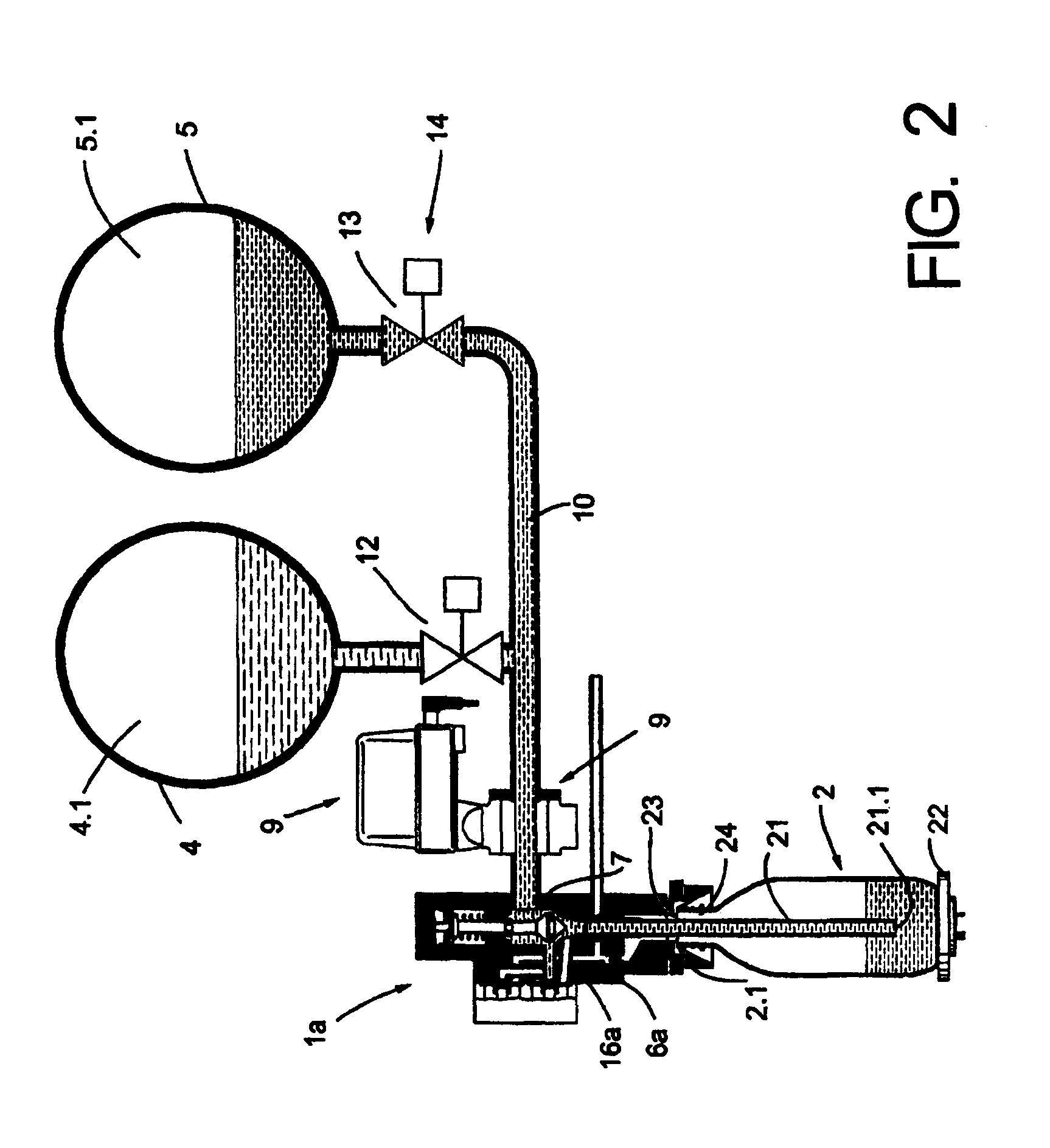Method and apparatus for filling beverage bottles, in a beverage bottling plant, with a beverage material comprising a carbonated water component and a liquid flavoring component, and method and apparatus for filling containers, in a container filling plant, with a material comprising a first ingredient and a second ingredient