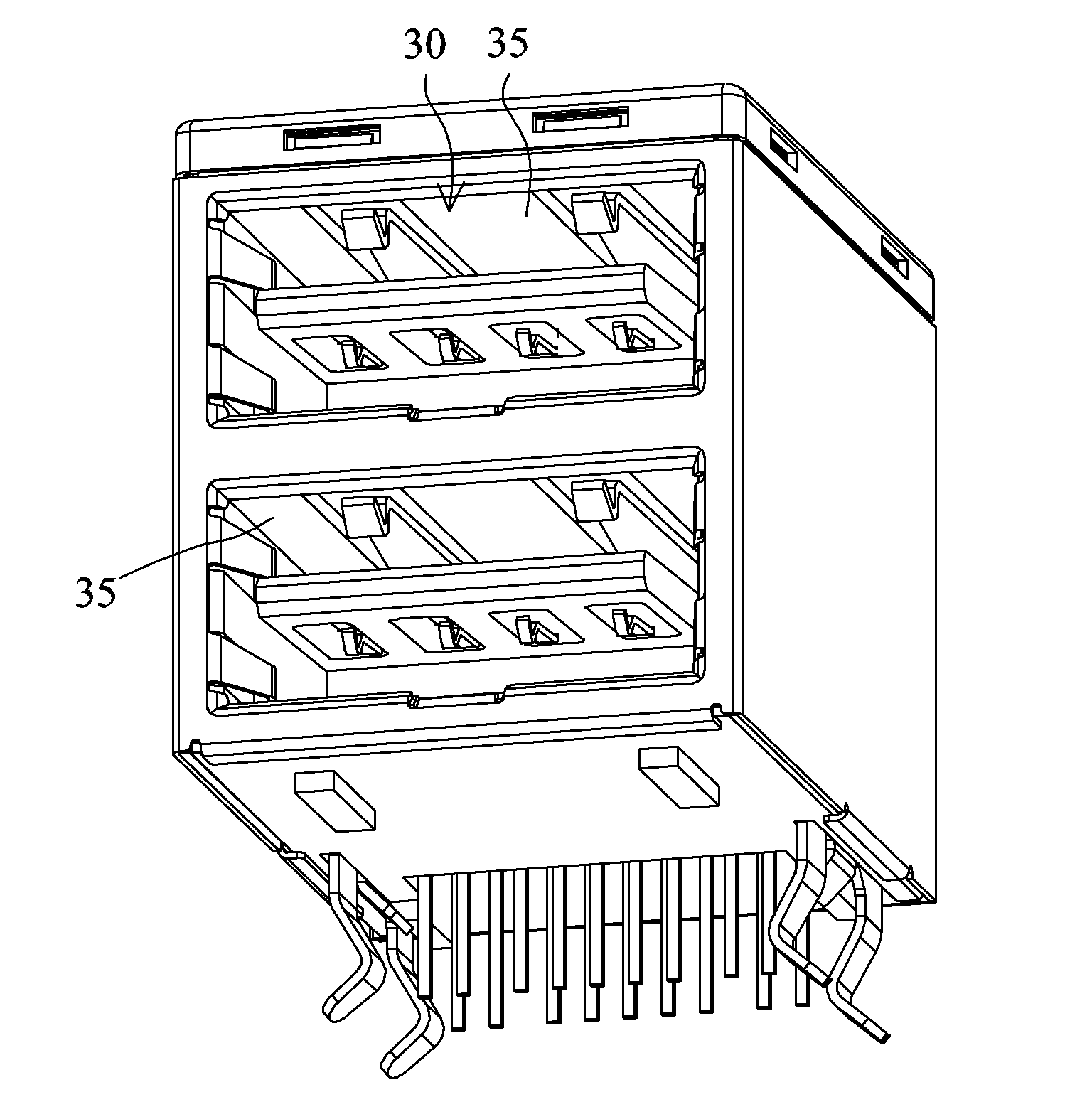 Socket structure with duplex electrical connection