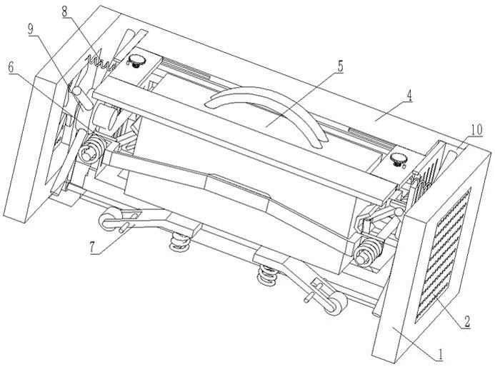 Mounting and fixing box for BMS new energy battery