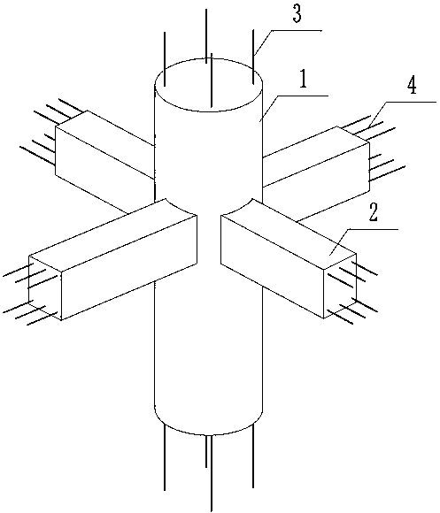 Assembly type three-dimensional beam-column unit prefabricated member