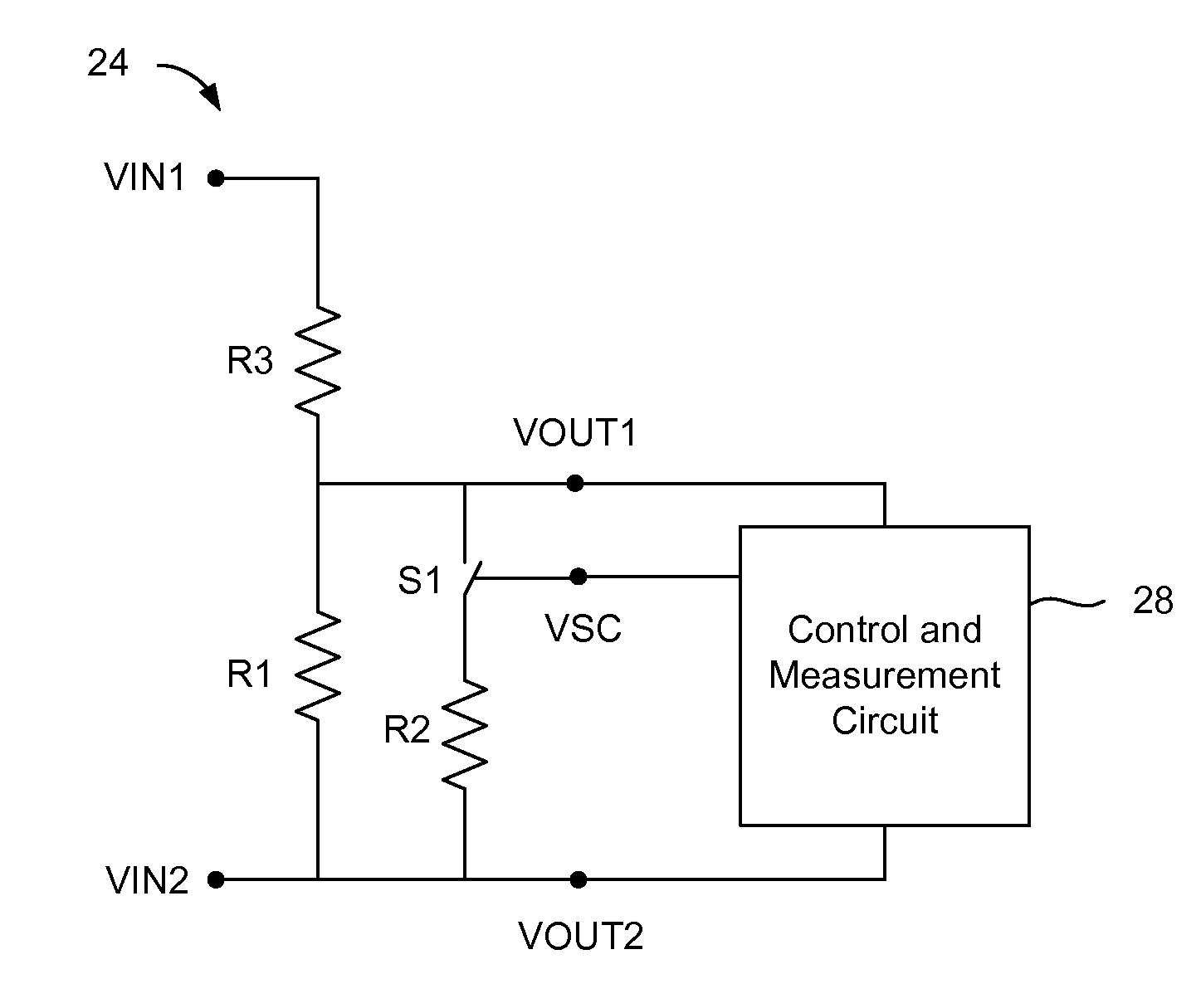 Voltage-measuring circuit and method