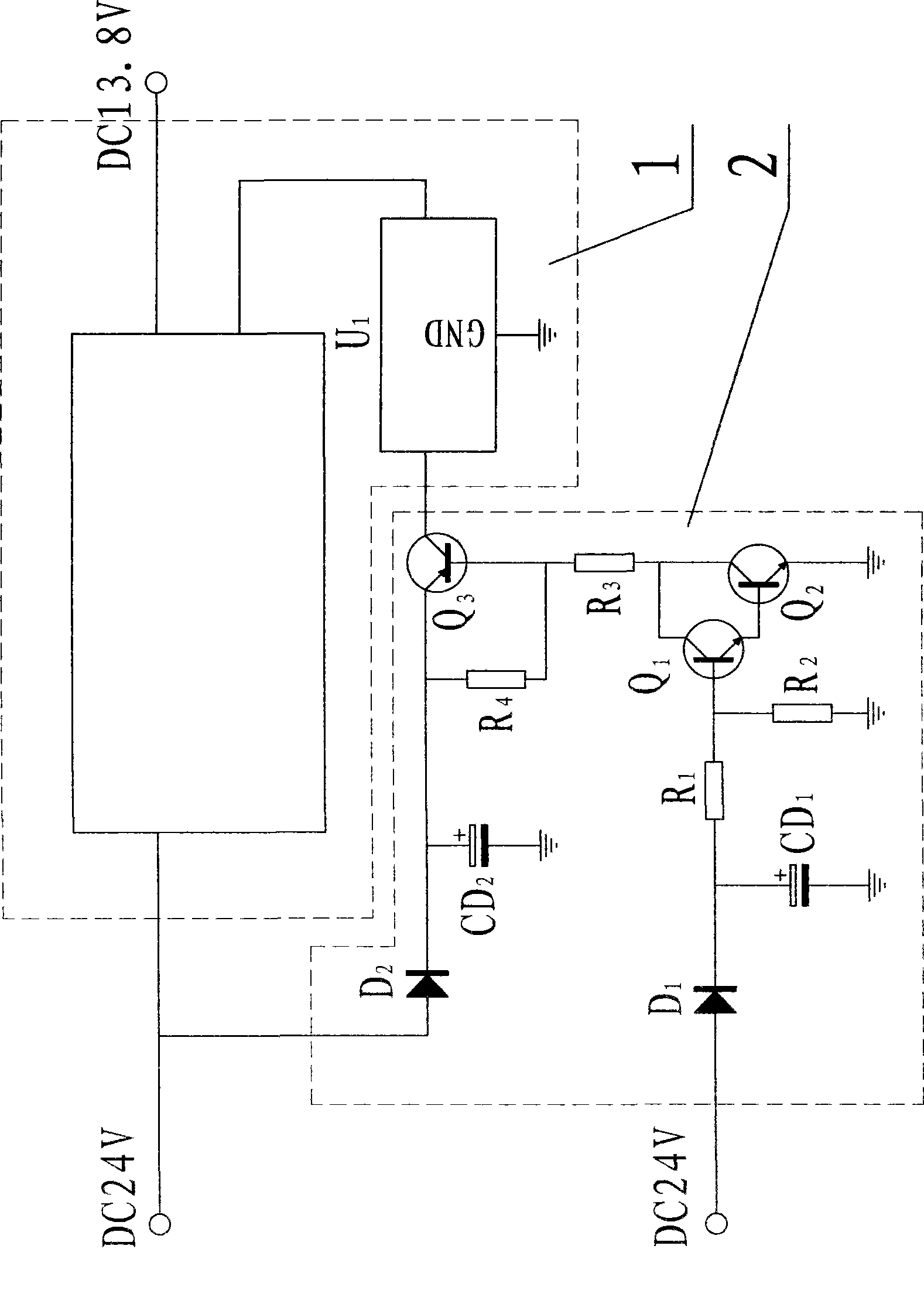 Vehicle power supply time-delay device