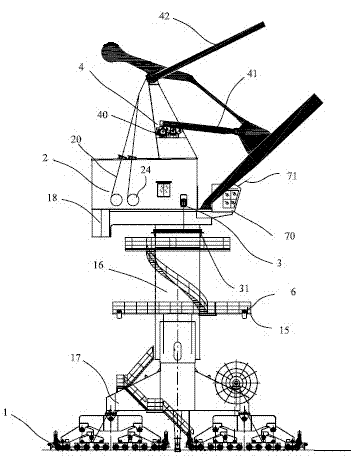 Double gantry crane lifting device