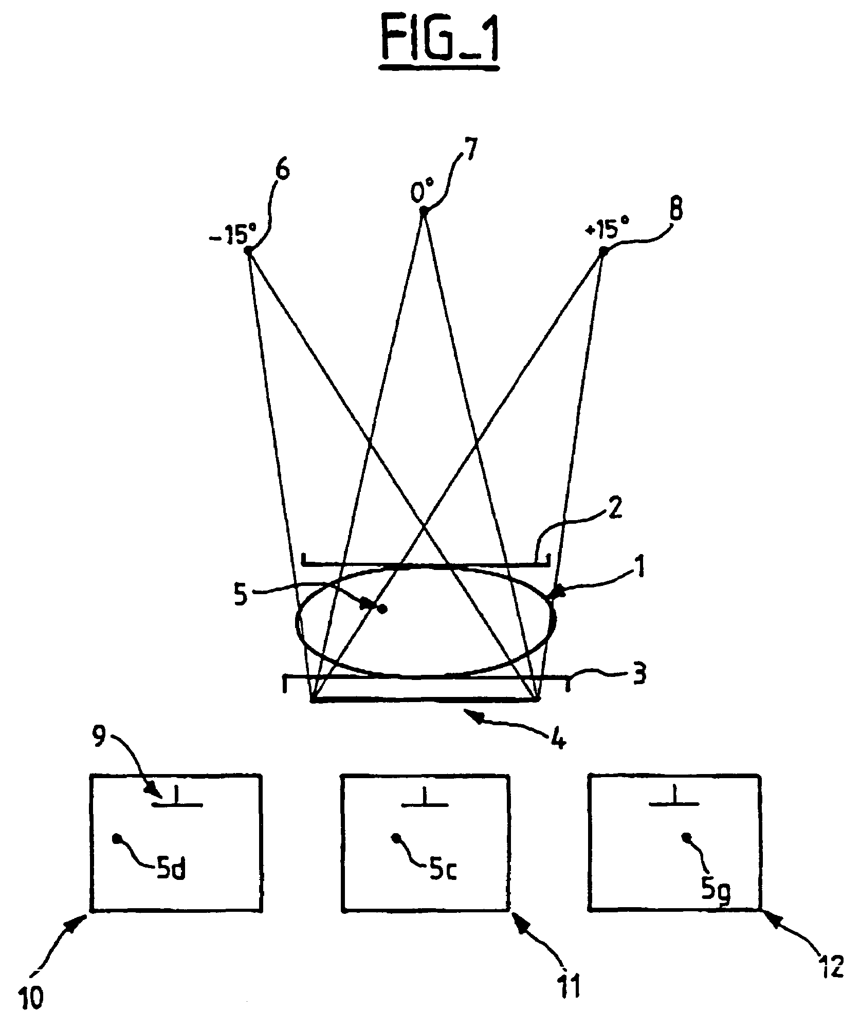 Method for locating an element of interest contained in a three-dimensional object, in particular during a stereotactic investigation in the X-ray examination of the breast